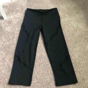 Black leggings with sheer cut outs